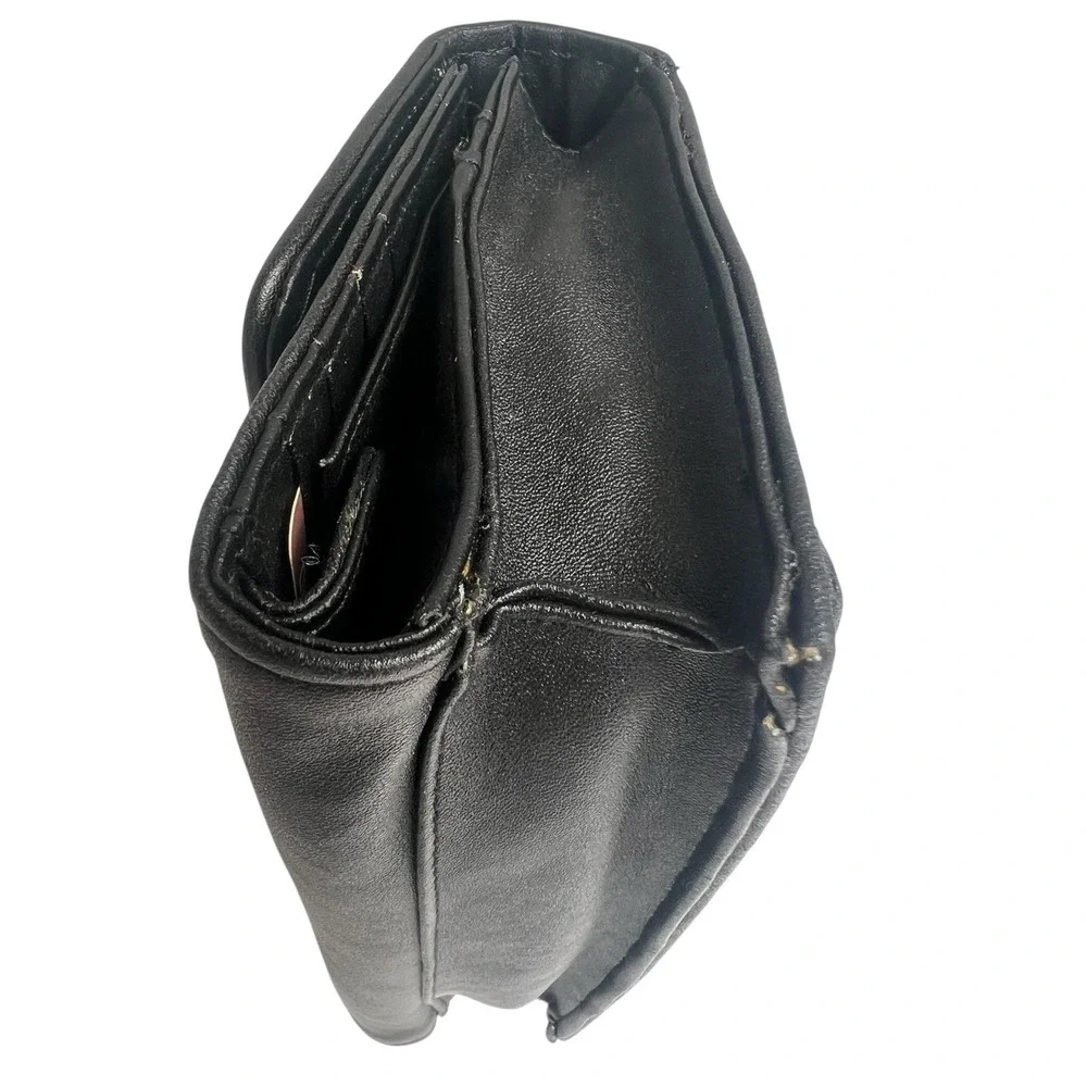 Rosetti Black Basketweave Convertible Whopper Crossbody Clutch Wallet + Cosmetic